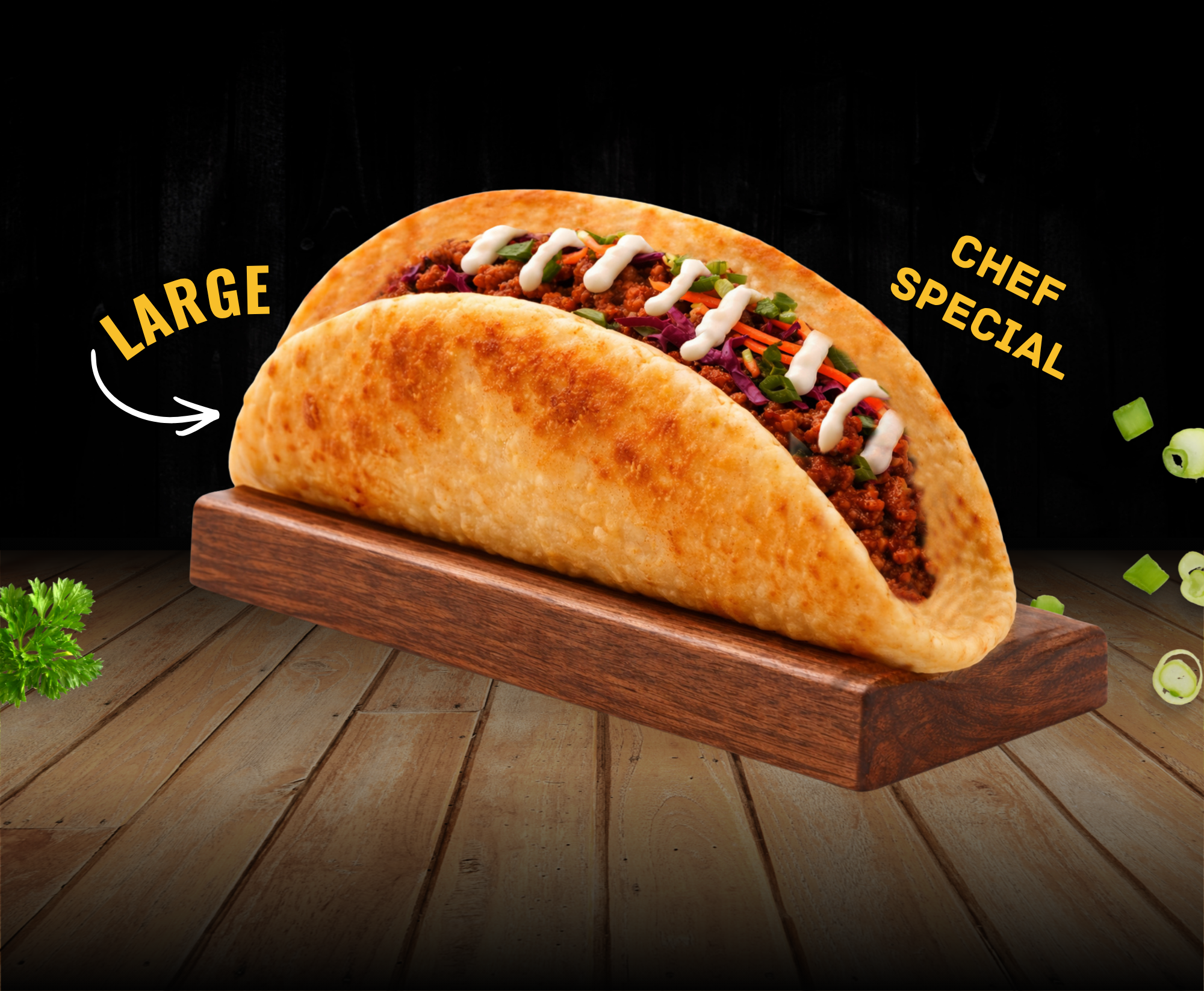 SUPER CRAZY<br />
KOREAN ROTI TACO
